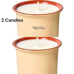 Hearth & Hand (2 Candles) Two-Tone Ceramic Sunkissed Ginger Jar Candle Tan/Red